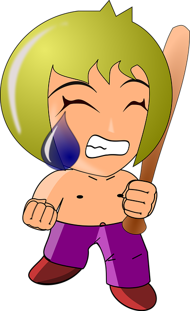 Free girl baseball bat illustration