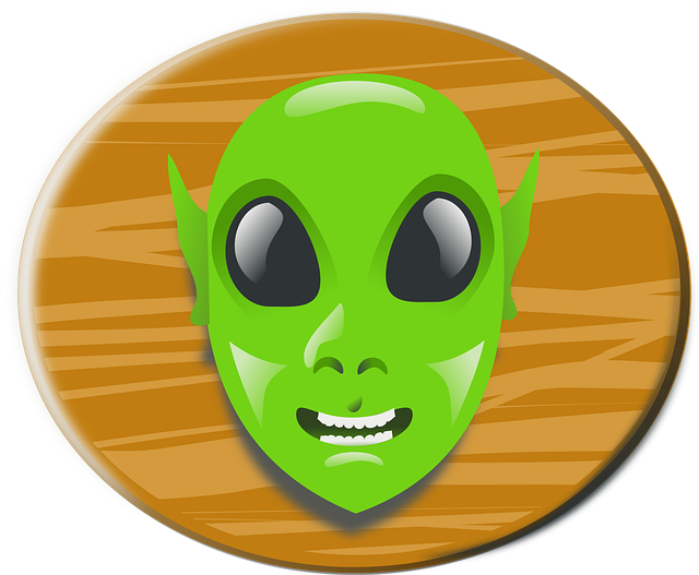 Free alien head cartoon vector