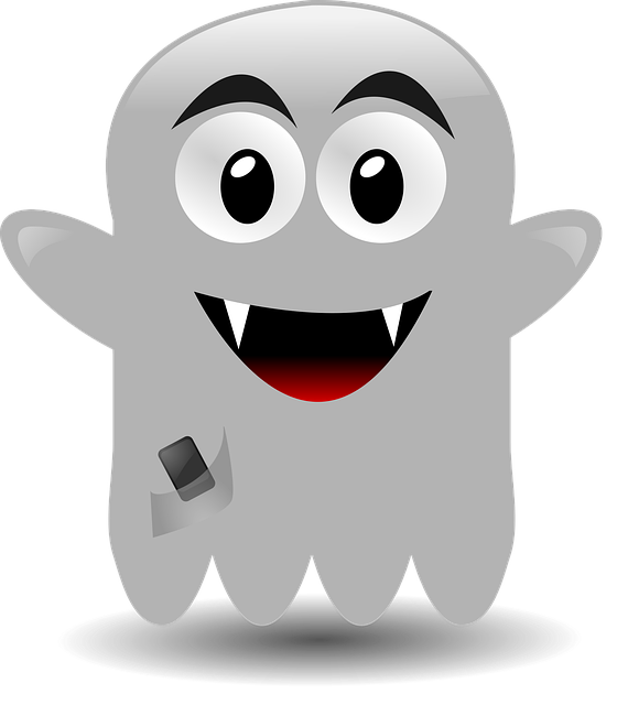 Free ghost spooky funny illustration