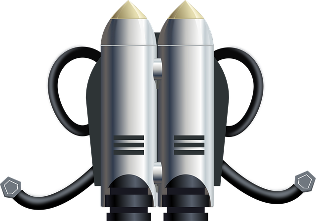Free jet pack rocket propel vector