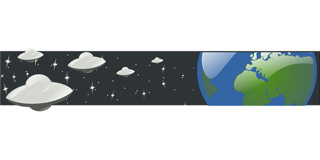 Free space invasion ufo vector