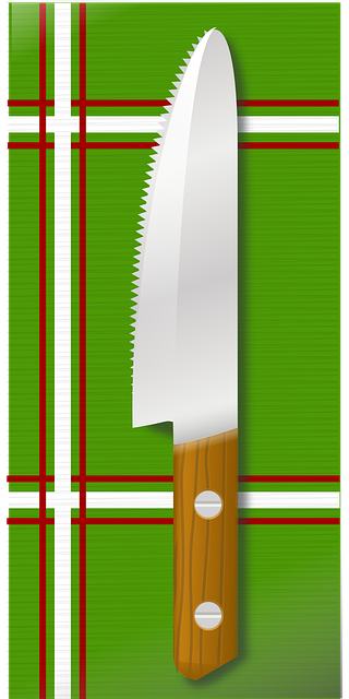 Free knife kitchen table vector
