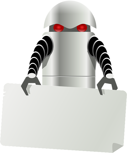 Free robot carrying factory illustration
