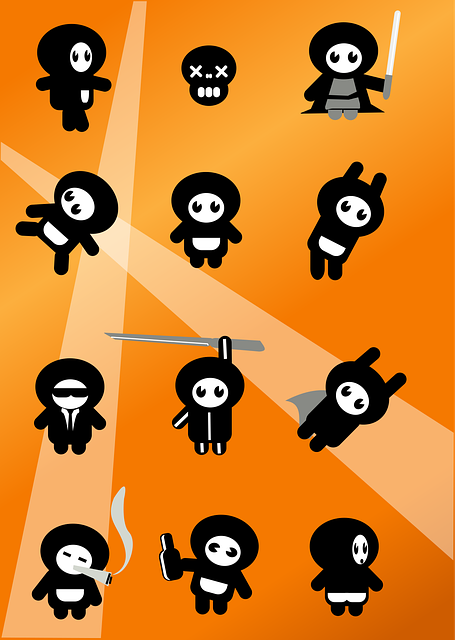 Free cartoons figurines group vector