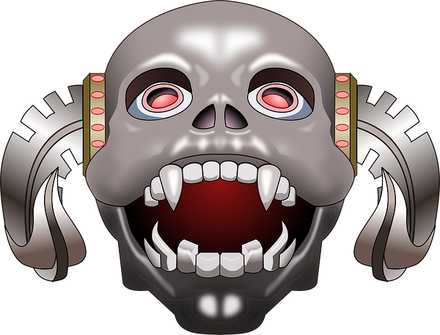 Download free HD stock image of Skull Horns Free skull horns teeth vector