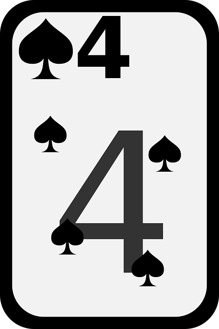 Free spades card four vector