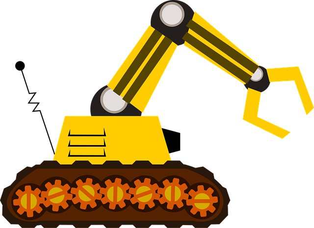 Free bulldozer claw machine vector