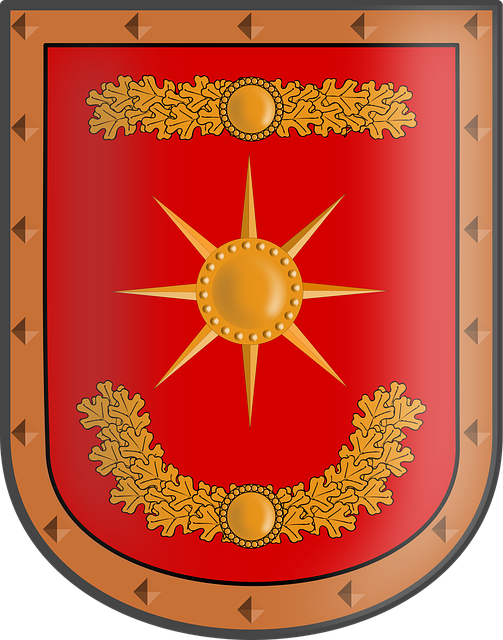 Free shield star decorated vector