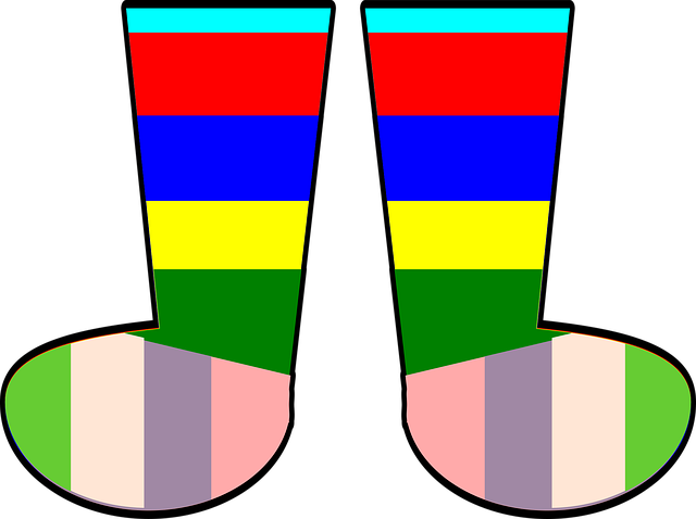 Free socks rainbow footwear vector