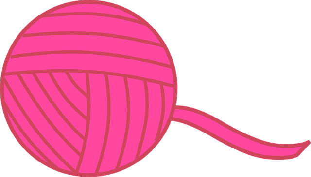 Free pink woolen threads vector