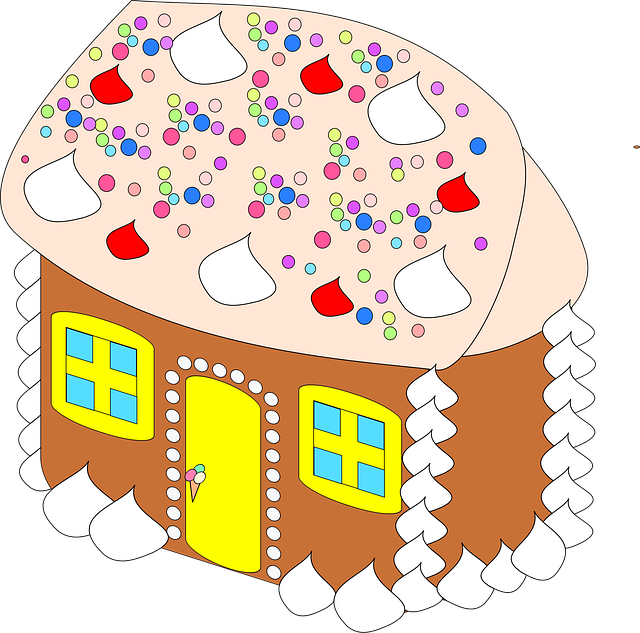 Free gingerbread house home vector
