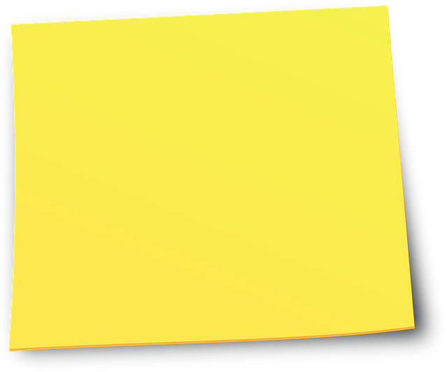 Free yellow note paper illustration
