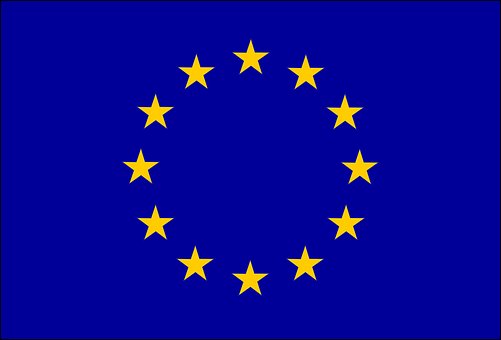 Drapeau, Europe, Fond Bleu