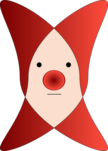 Free red clown face vector