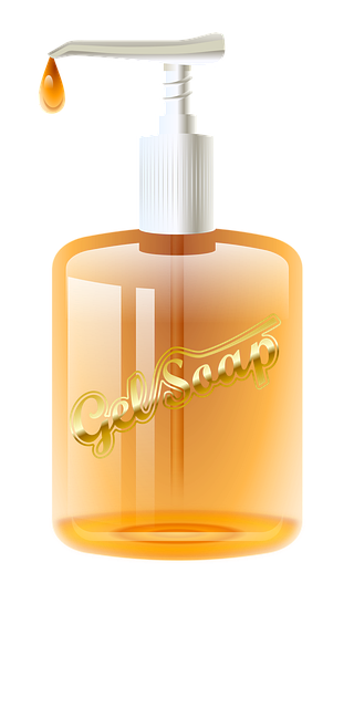 Free soap dispenser sanitize illustration