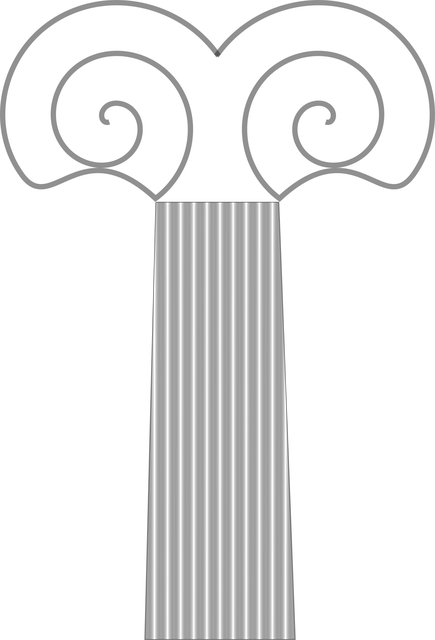 Free vertical column decorative vector