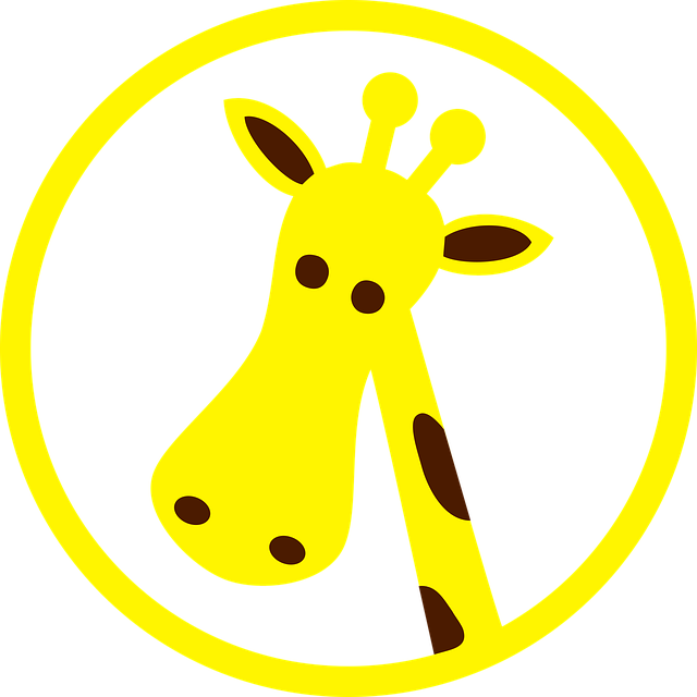Free giraffe face head illustration