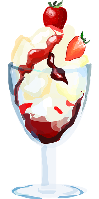 Helado Con Frutas Y Nueces, Postre