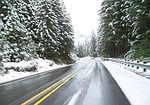 driving, winter, road
