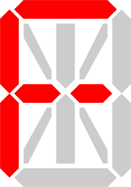 Free red display english vector