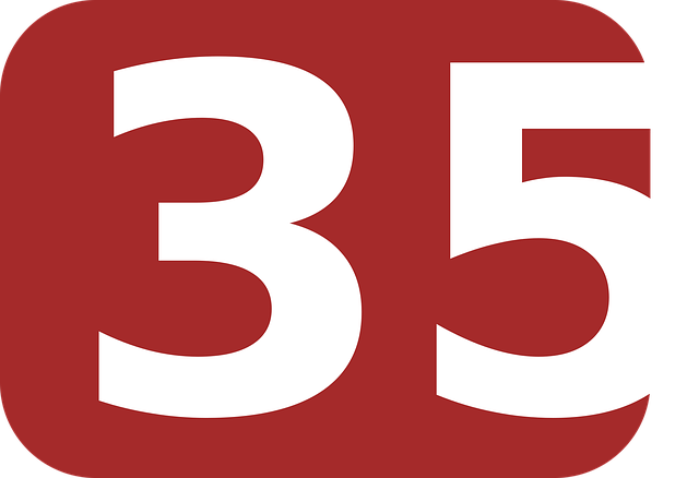 Free number 35 rectangle vector