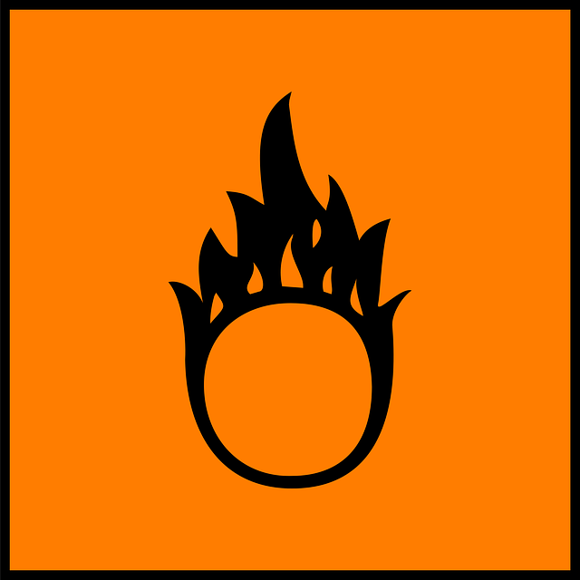 Free fire warning hazard vector