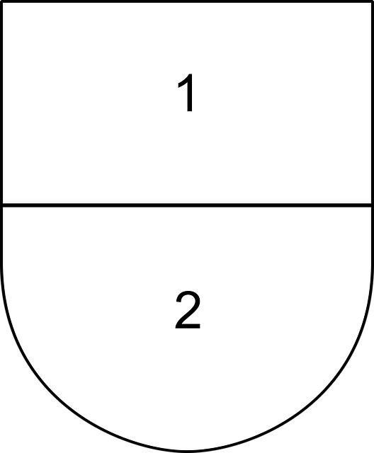 Free shield parted partitioned illustration