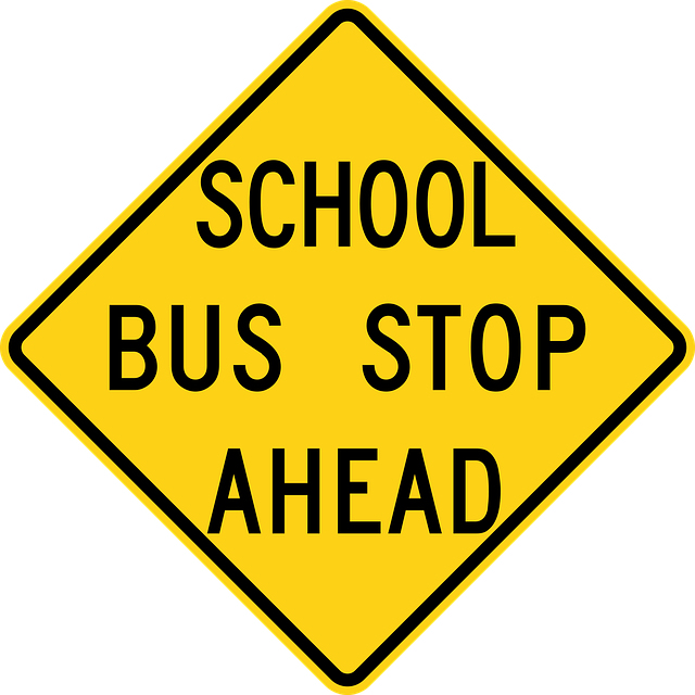 Free signs bus school vector