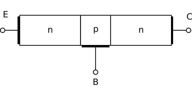 Free npn transistor circuit vector