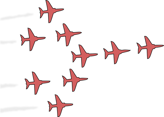 Free airplanes jets formations illustration