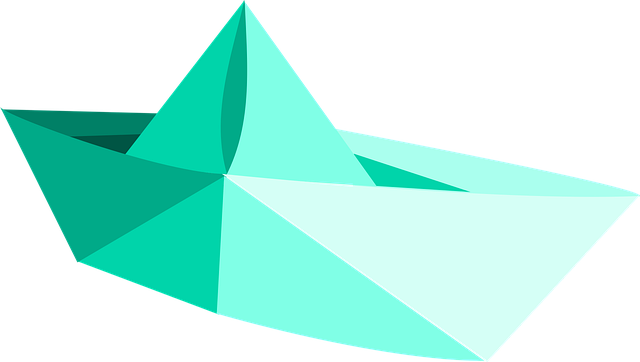 Free paper toy boat vector