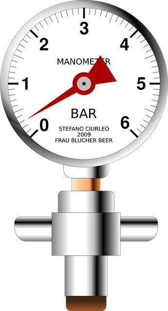 Free manometer measure pressure vector