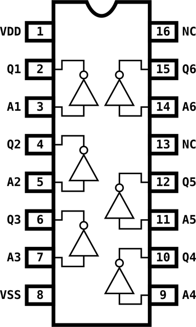 Free diagram pin electronics vector