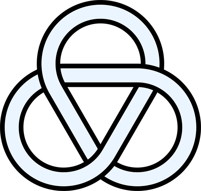 Free trefoil circular knot illustration
