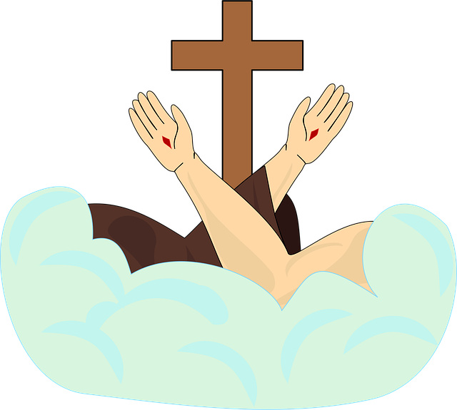Free cross hands christian illustration
