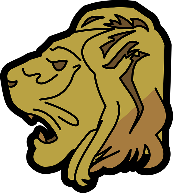 Free lion nature head illustration