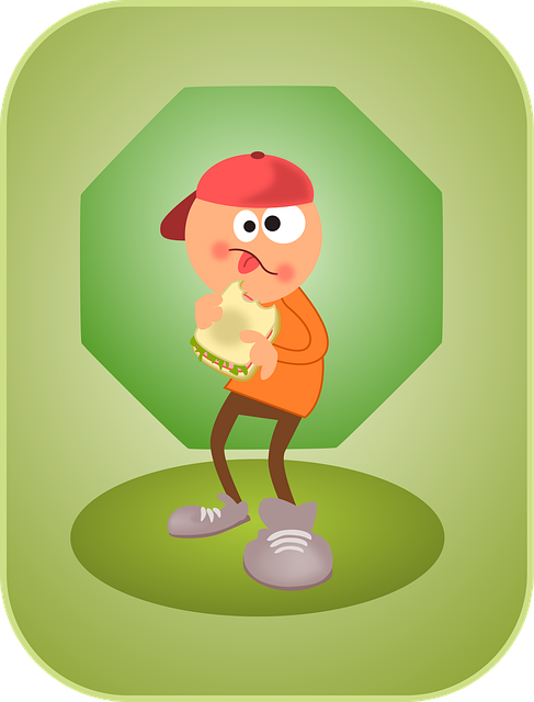 Free food people boy illustration