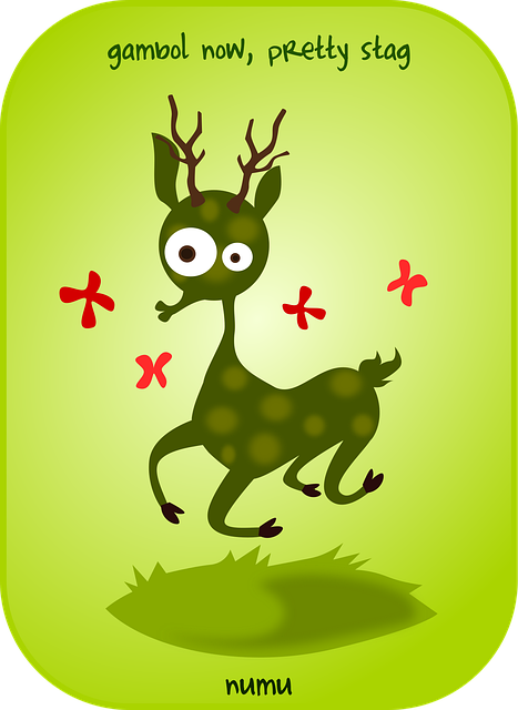 Free deer running nature illustration