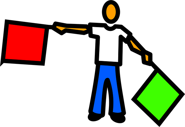 Free flag semaphore red vector