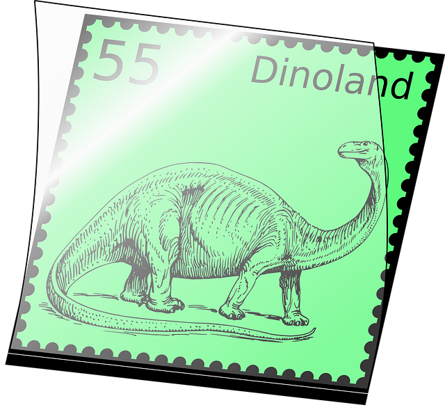 Free stamp mount dino vector