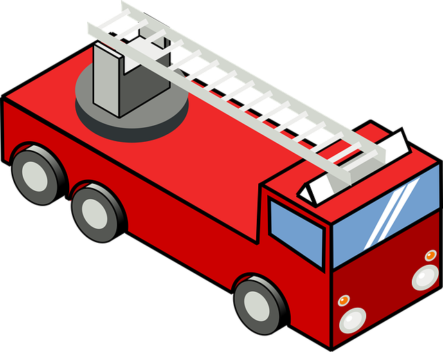 Free firetruck engine ladder vector