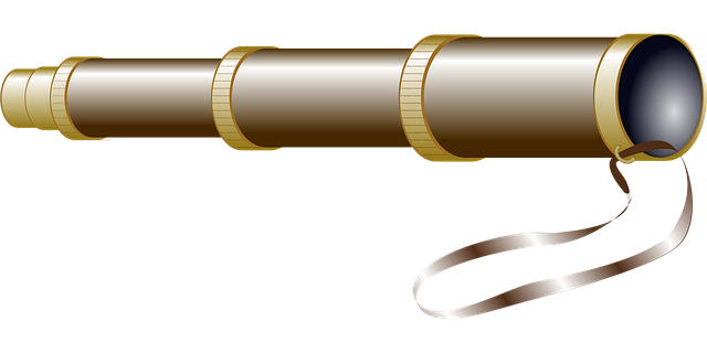 Free telescope spyglass closer illustration