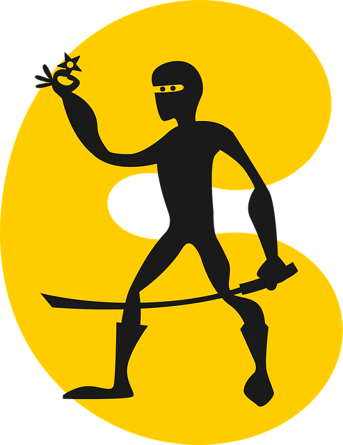 Hombre, Silueta, Estrellas, Ninja