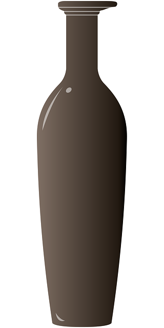 Free brown glass bottle vector