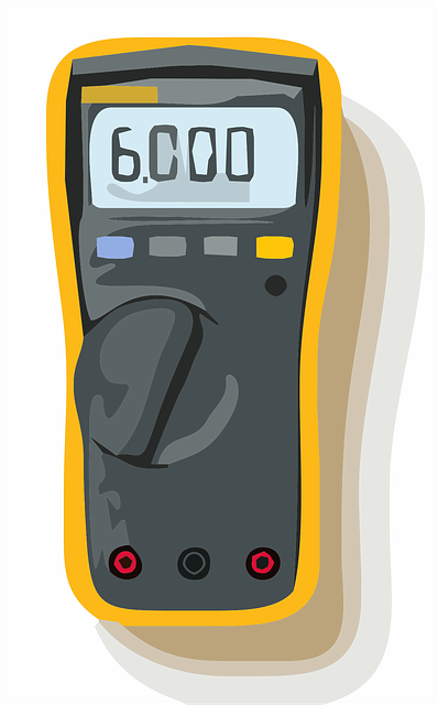Free voltage meter multimeter vector
