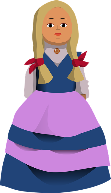 Free doll girl toy vector