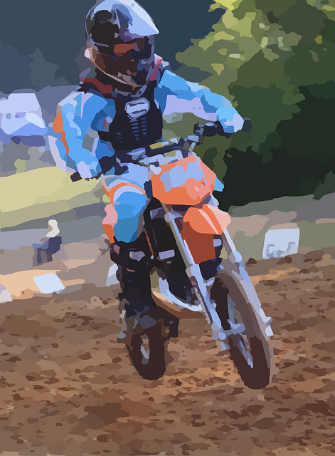 Free motorcross motorcycle jump vector