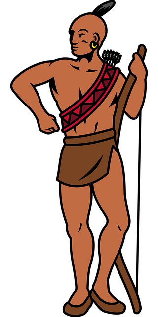Free man native hunter vector