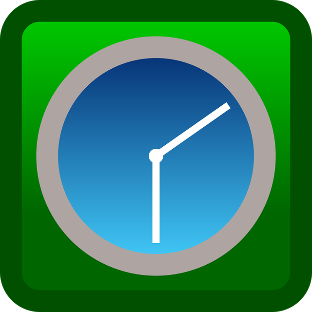 Free clock time analog vector