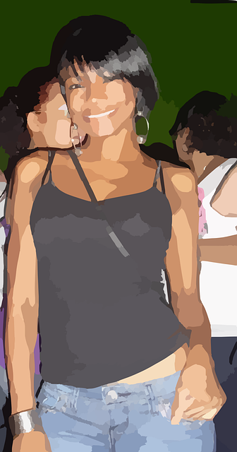 Free girl woman disco vector